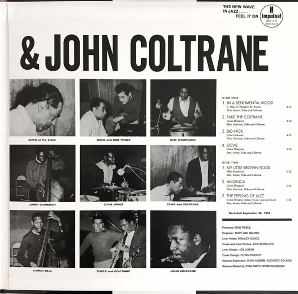 Label Disc: Duke Ellington & John Coltrane – Duke Ellington & John Coltrane (Verve Acoustic Sounds Series LP Vinyl) Vinyl LP | Relix
