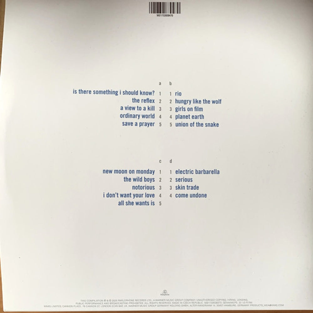 Label Disc: Duran Duran – Greatest Vinyl LP | Relix