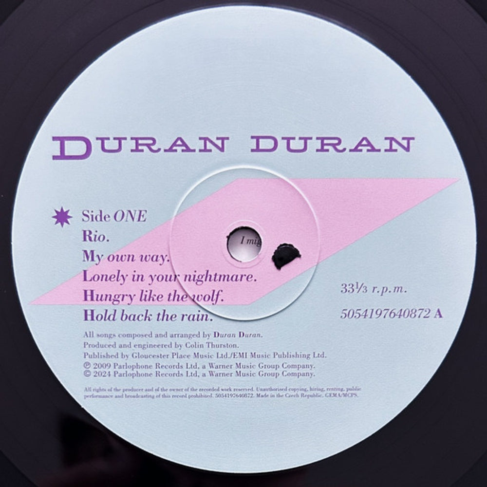 Label Disc: Duran Duran – Rio (2009 Remaster, Remastered LP Vinyl) Vinyl LP | Relix