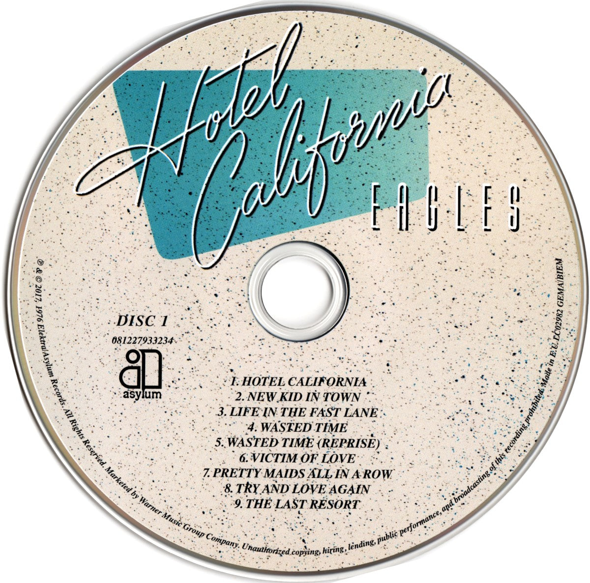 Label Disc: Eagles – Hotel California: 40th Anniversary Edition (2-CD) CD | Relix