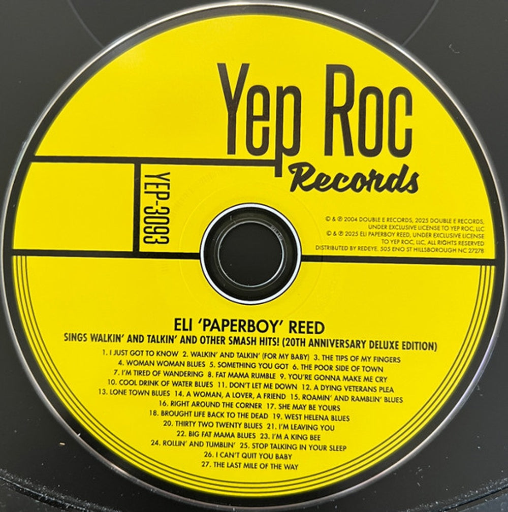Label Disc: Eli Reed  Paperboy – Sings Walkin' And Talkin' And Other Smash Hits CD | Relix