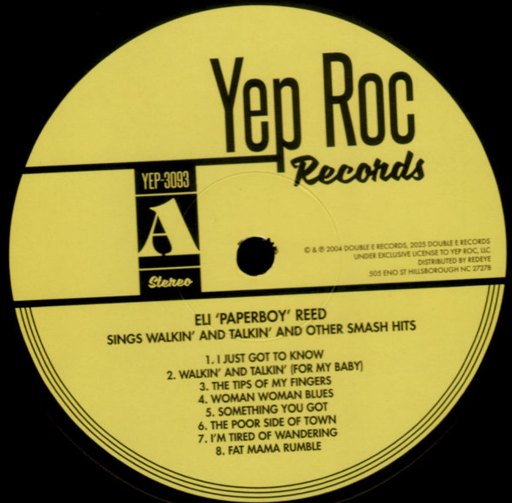 Label Disc: Eli Reed  Paperboy – Sings Walkin' And Talkin' And Other Smash Hits Vinyl LP | Relix