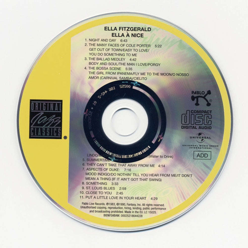 Label Disc: Ella Fitzgerald – Ella a Nice CD | Relix