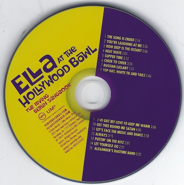 Label Disc: Ella Fitzgerald – Ella At The Hollywood Bowl: The Irving Berlin Songbook CD | Relix