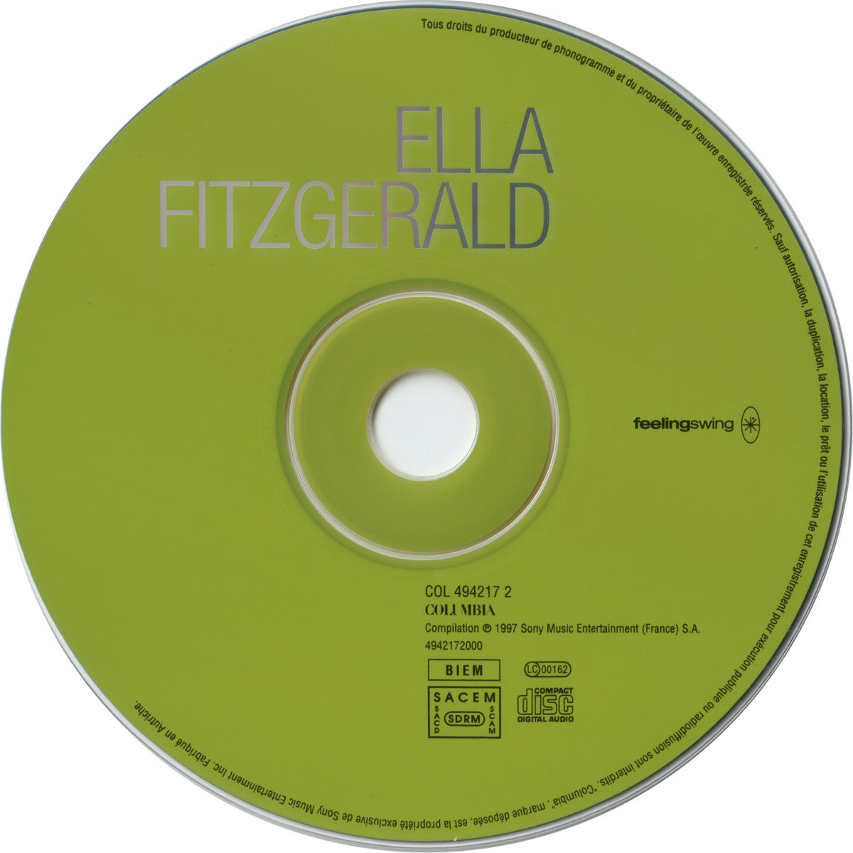 Label Disc: Ella Fitzgerald – Ella Fitzgerald CD | Relix
