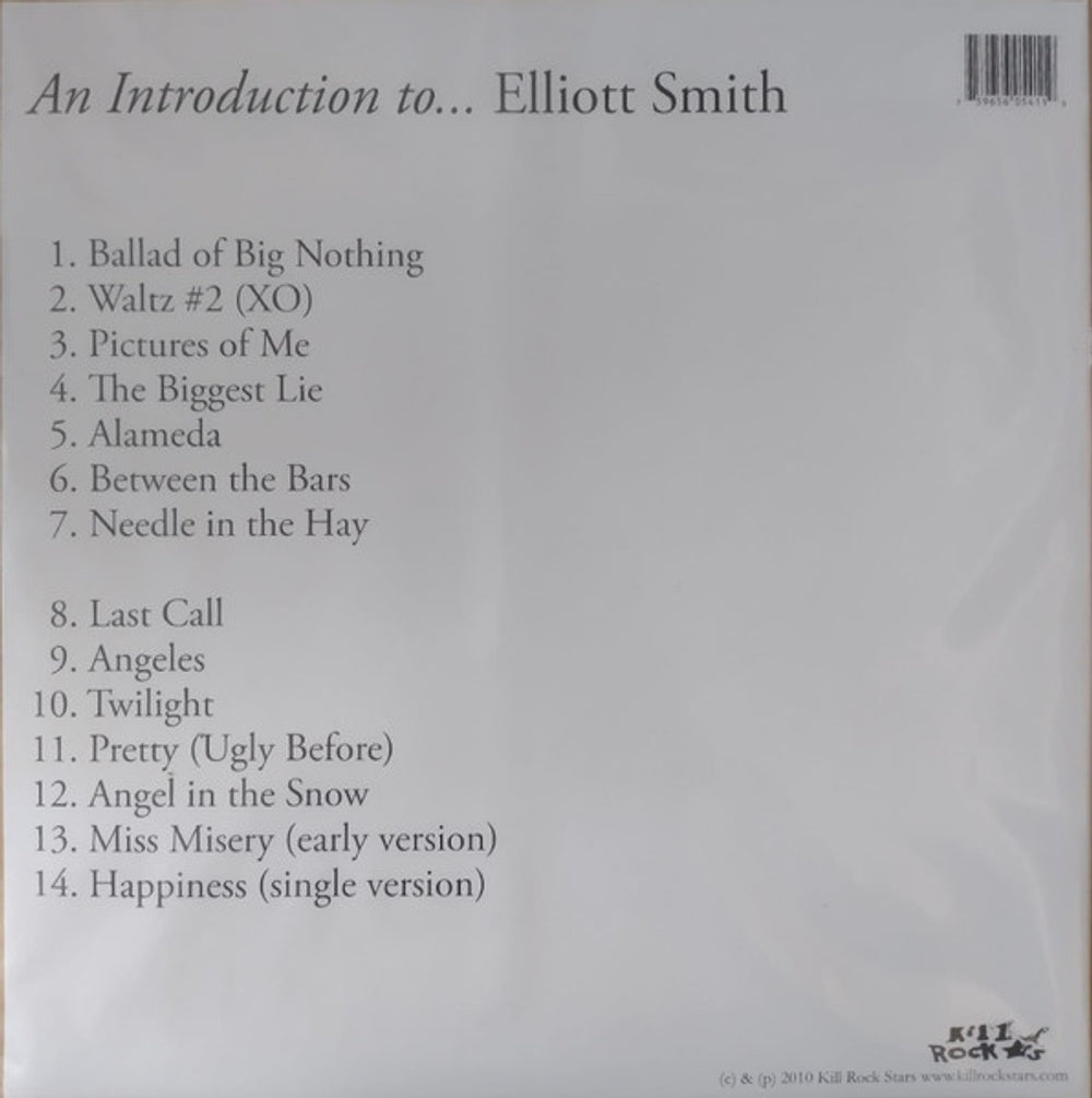 Label Disc: Elliott Smith – An Introduction to Elliott Smith Vinyl LP | Relix