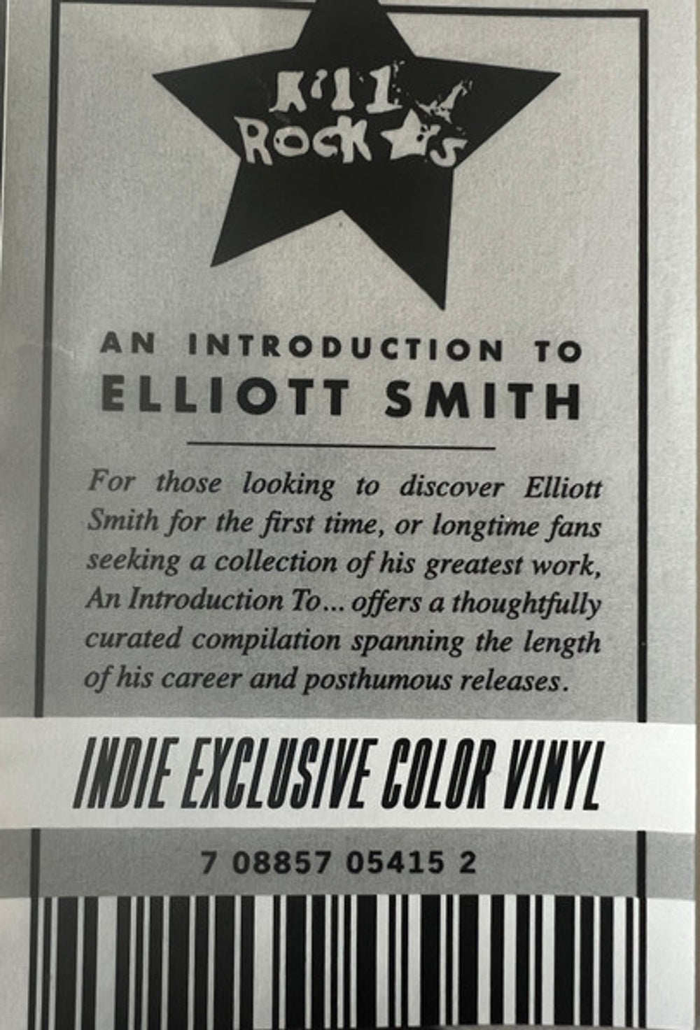 Label Disc: Elliott Smith – Introduction To Elliott Smith (Colored, Slv, Can LP Vinyl) Vinyl LP | Relix