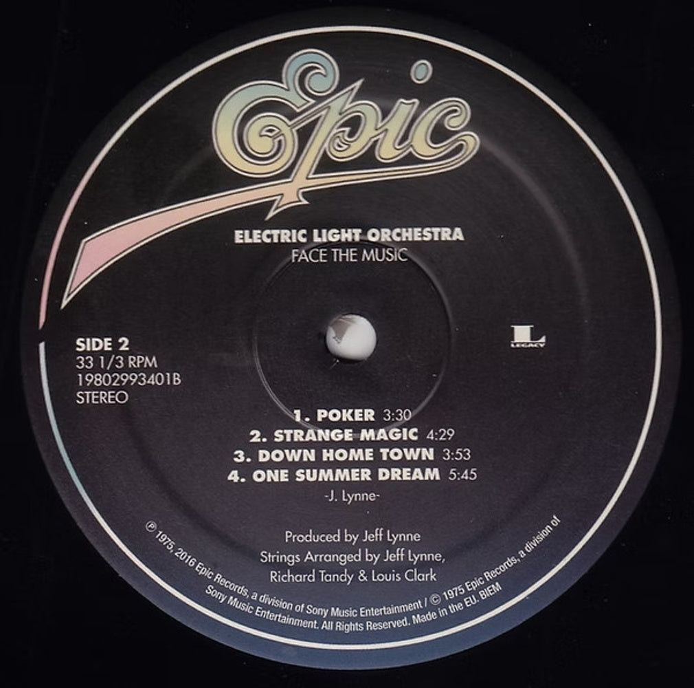 Label Disc: ELO (Electric Light Orchestra) – Face The Music Vinyl LP | Relix