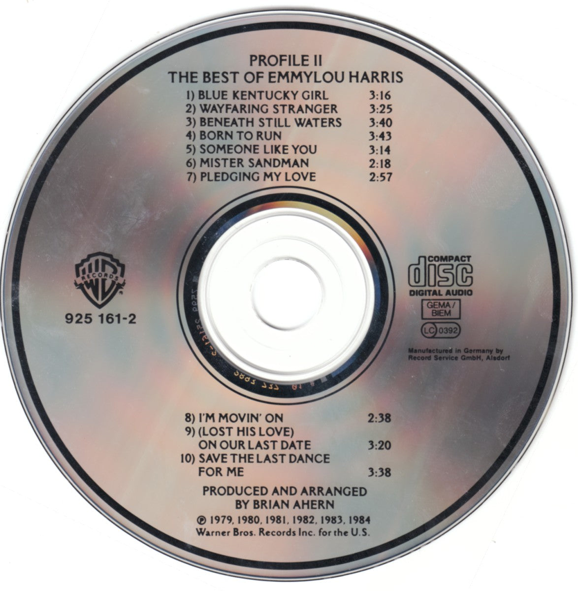 Label Disc: Emmylou Harris – Profile 2-Best Of (Import CD) CD | Relix