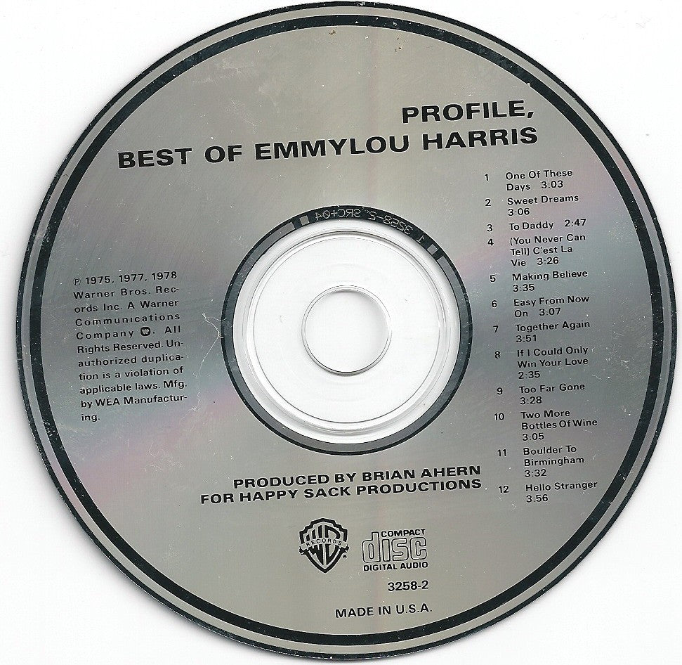 Label Disc: Emmylou Harris – Profile: Best Of Emmylou Harris Vinyl LP | Relix