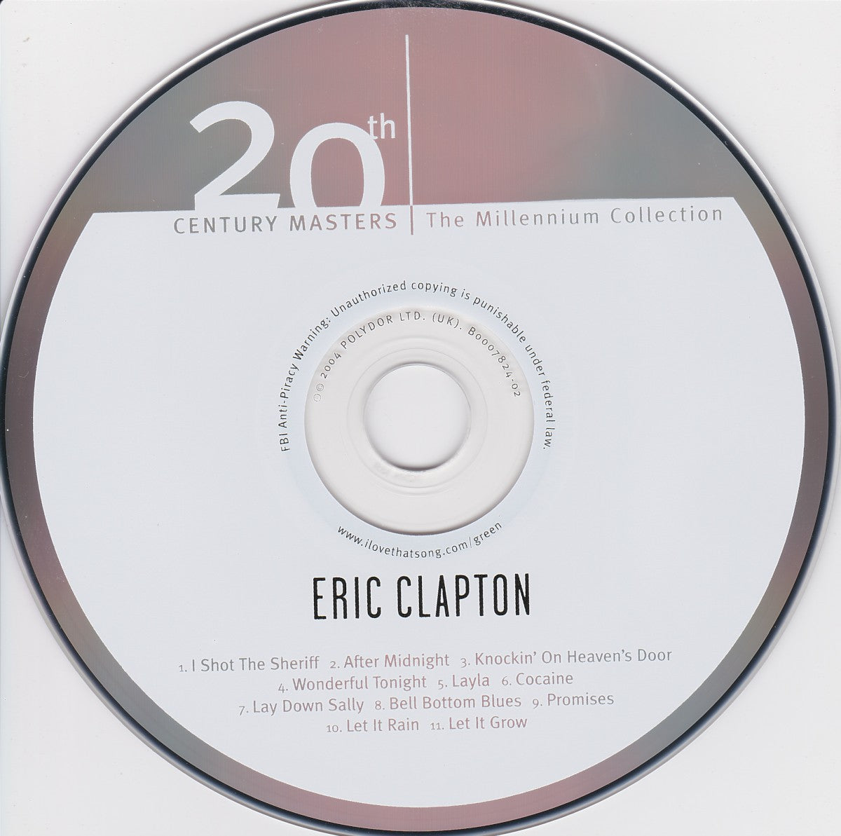 Label Disc: Eric Clapton – 20th Century Masters: Millennium Collection CD | Relix
