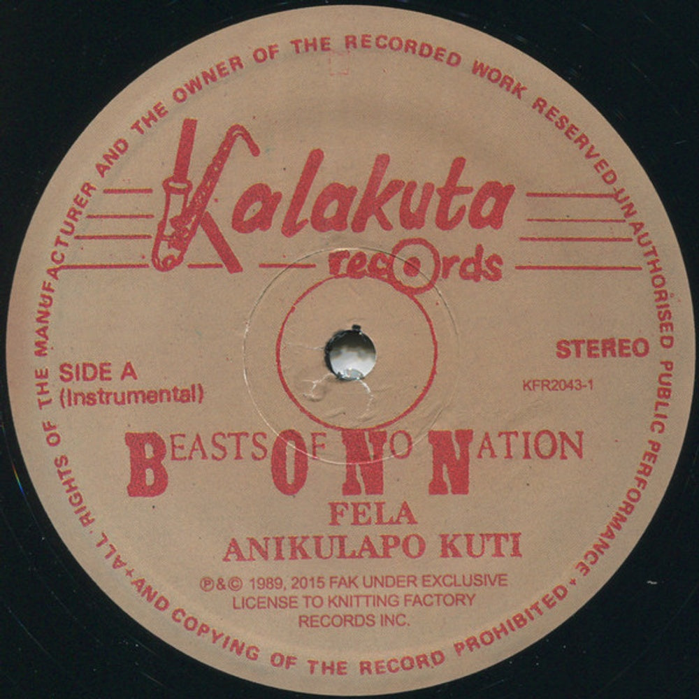 Label Disc: Fela Kuti – Beasts Of No Nation (Download Included LP Vinyl) Vinyl LP | Relix