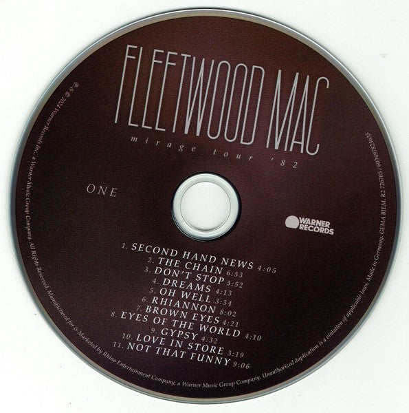 Label Disc: Fleetwood Mac – Mirage Tour 82 CD | Relix