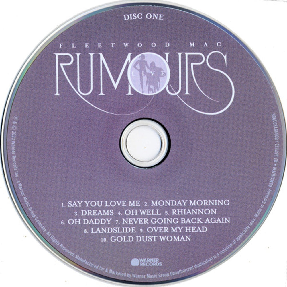 Label Disc: Fleetwood Mac – Rumours Live CD | Relix