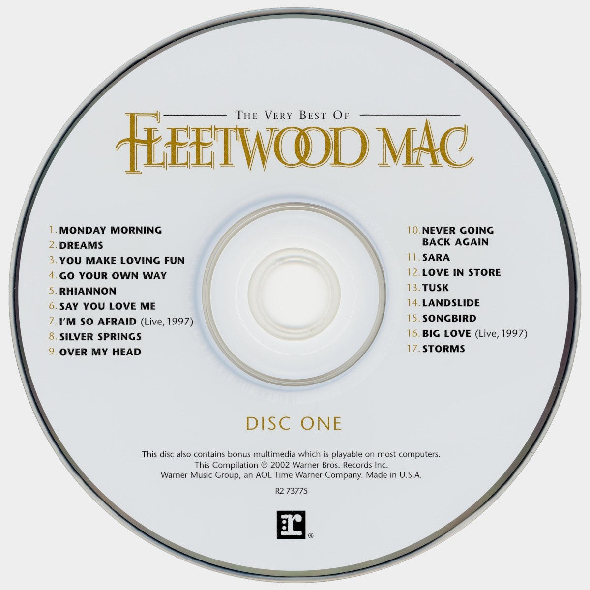 Label Disc: Fleetwood Mac – Very Best of Fleetwood Mac (2-CD) CD | Relix