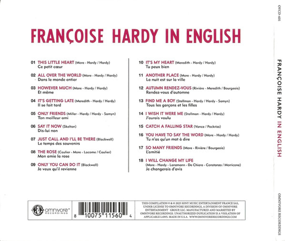 Label Disc: Francoise Hardy – In English CD | Relix
