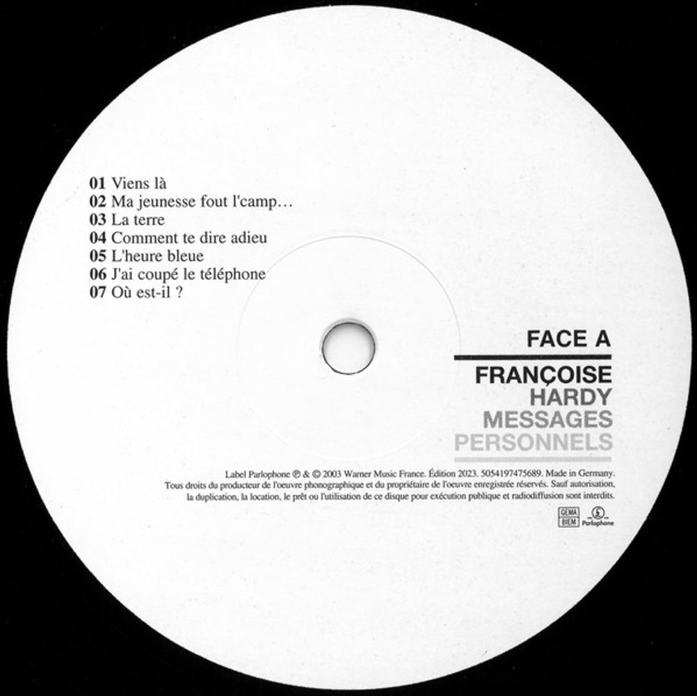 Label Disc: Francoise Hardy – Messages Personnels (Hol LP Vinyl) Vinyl LP | Relix