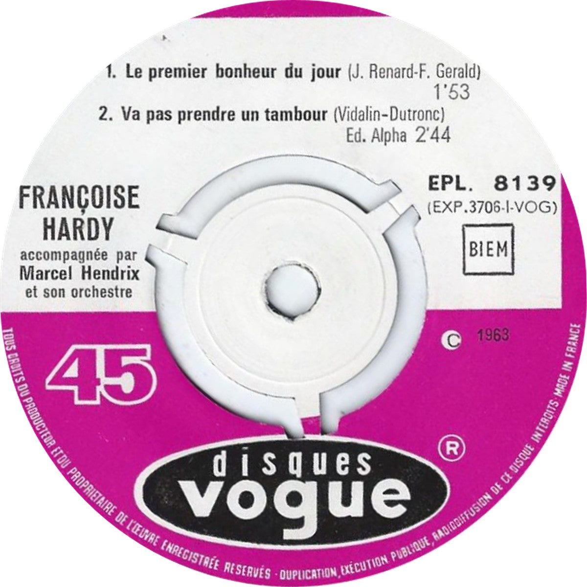 Label Disc: Francoise Hardy – Premier Bonheur Du Jour CD | Relix