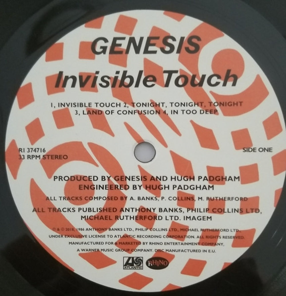 Label Disc: Genesis – Invisible Touch (1986 LP Vinyl) Vinyl LP | Relix