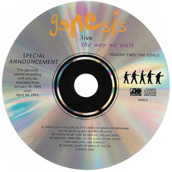 Label Disc: Genesis – Live: We Walk 1--Shorts CD | Relix