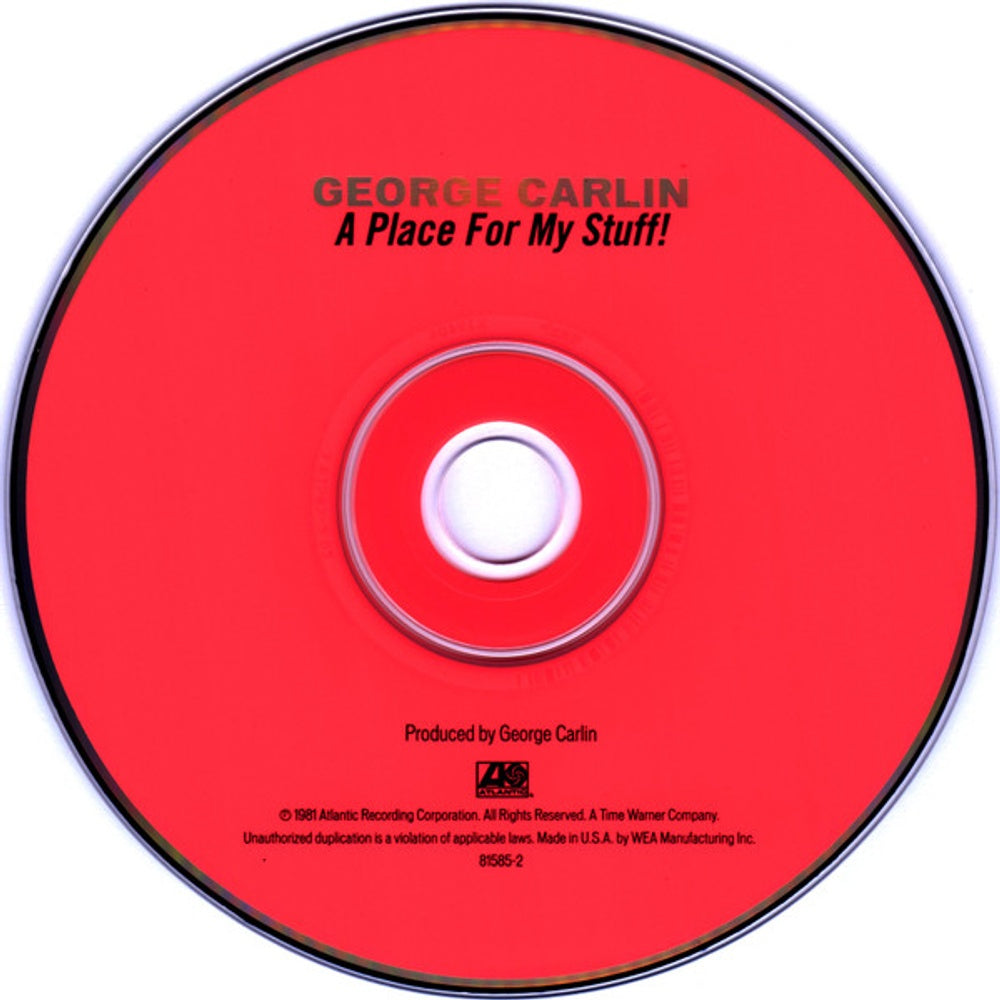Label Disc: George Carlin – A Place For My Stuff CD | Relix