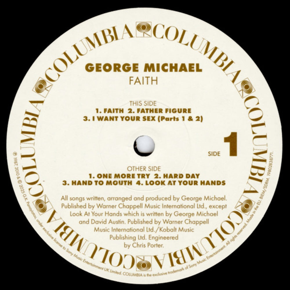 Label Disc: George Michael – Faith (Deluxe 180 Gram LP Vinyl) Vinyl LP | Relix