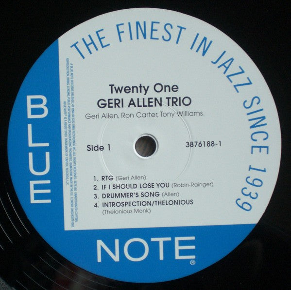 Label Disc: Geri Allen – Twenty One Vinyl LP | Relix