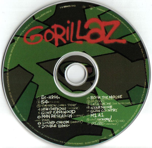 Label Disc: Gorillaz – Gorillaz (Int'l Edition, Import CD) CD | Relix