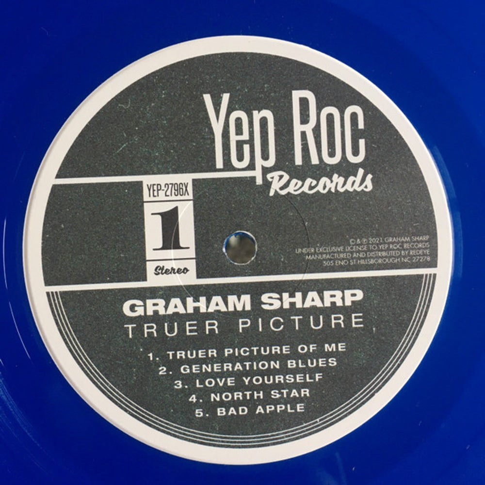 Label Disc: Graham Sharp – Truer Picture (First Edition, Blue, Colored LP Vinyl) Vinyl LP | Relix