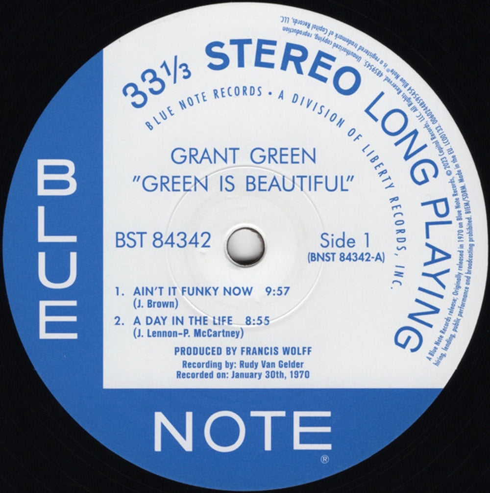 Label Disc: Grant Green – Green Is Beautiful (Blue Note Classic Vinyl Series)[LP] Vinyl LP | Relix