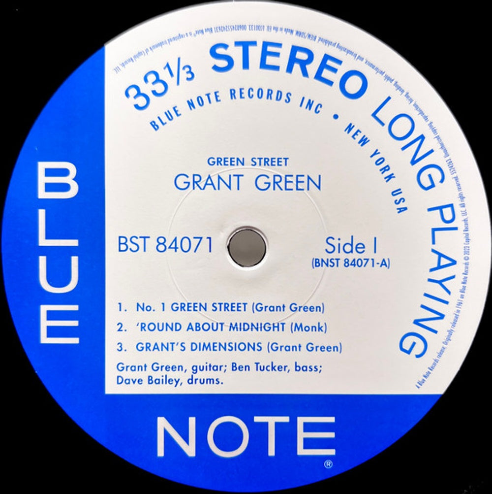 Label Disc: Grant Green – Green Street (Blue Note Classic Vinyl Series) Vinyl LP | Relix