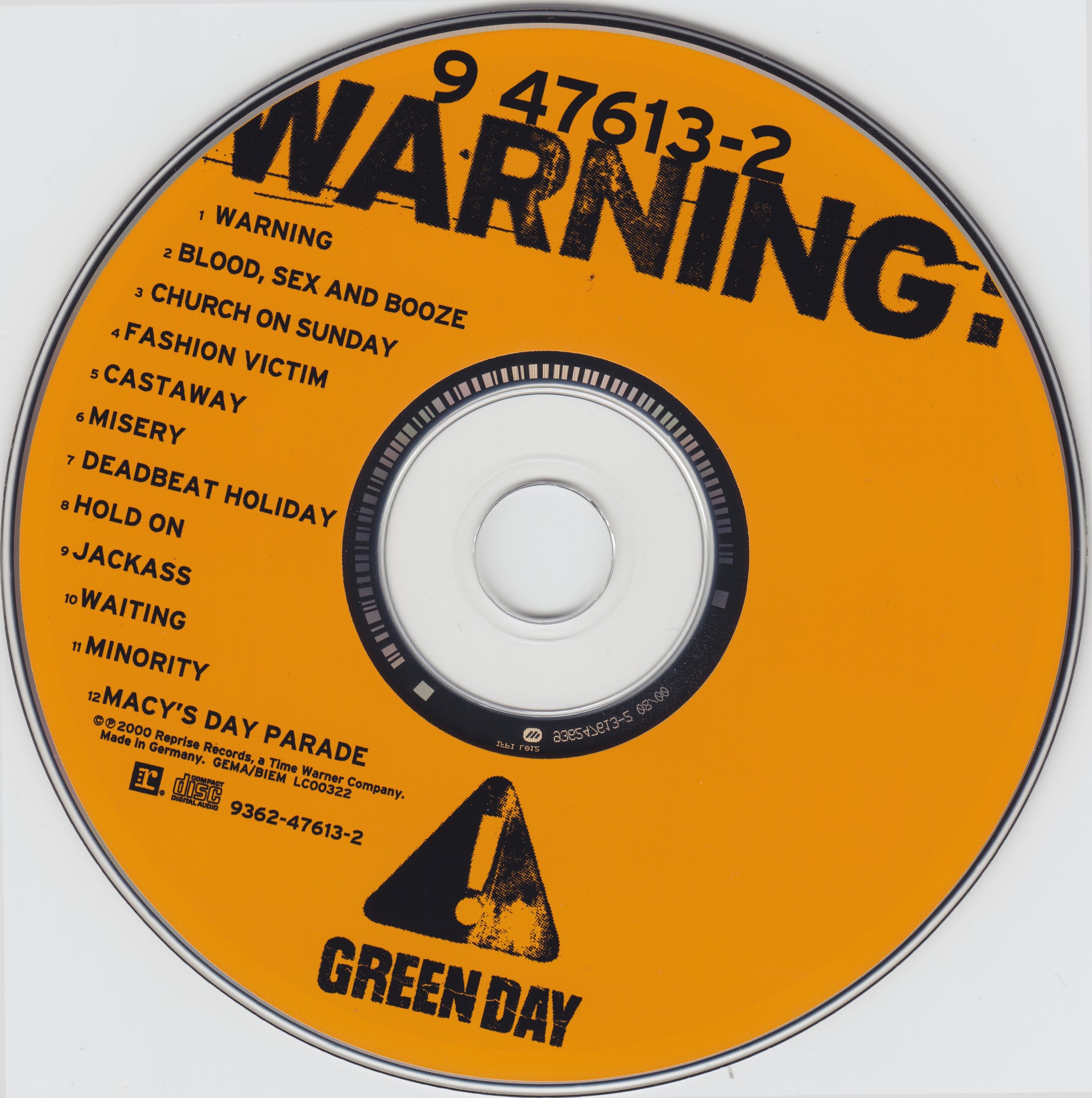 Label Disc: Green Day – Warning: CD | Relix