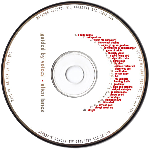 Label Disc: Guided By Voices – Alien Lanes CD | Relix