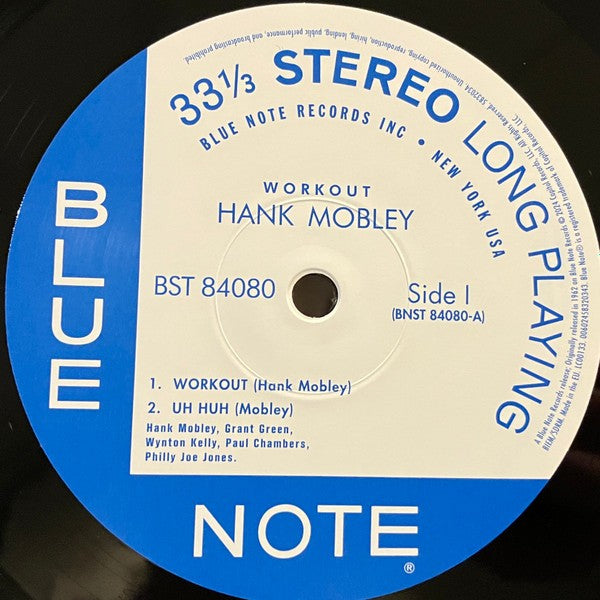 Label Disc: Hank Mobley – Workout (Blue Note Classic Vinyl Series) Vinyl LP | Relix