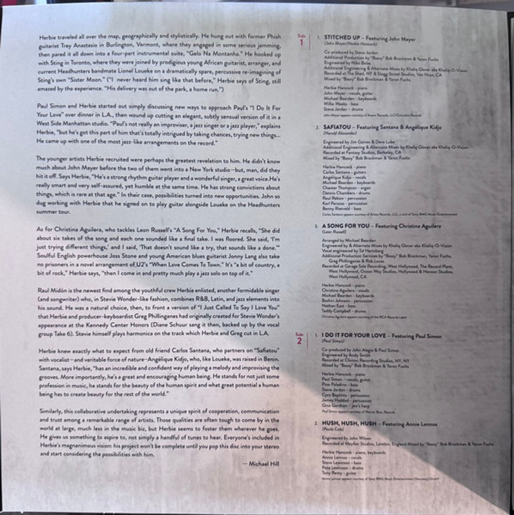 Label Disc: Herbie Hancock – Possibilities (Hol LP Vinyl) Vinyl LP | Relix