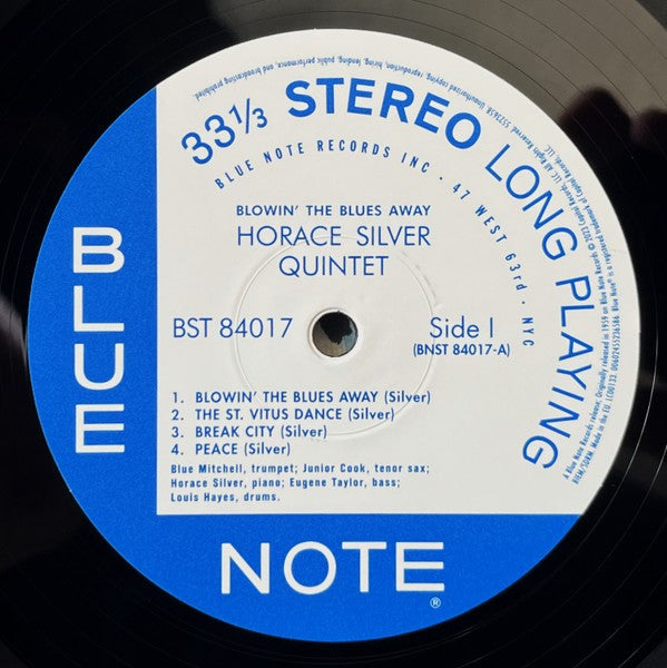 Label Disc: Horace Silver – Blowin' The Blues Away (Blue Note Classic LP Vinyl) Vinyl LP | Relix