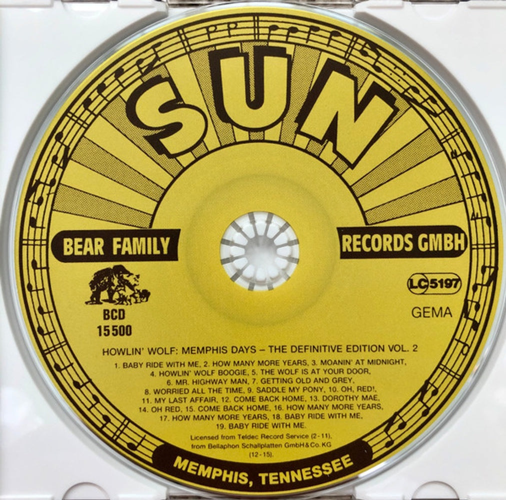 Label Disc: Howlin' Wolf – Vol. 2-Memphis Days (Import CD) CD | Relix