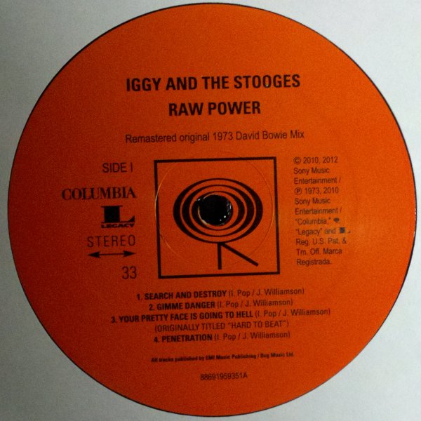 Label Disc: Iggy and The Stooges – Raw Power Vinyl LP | Relix