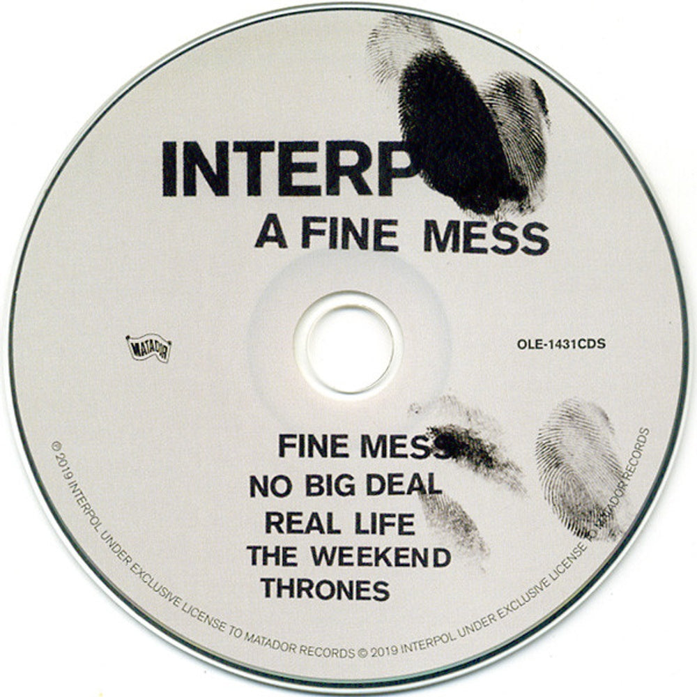 Label Disc: Interpol – Fine Mess CD | Relix