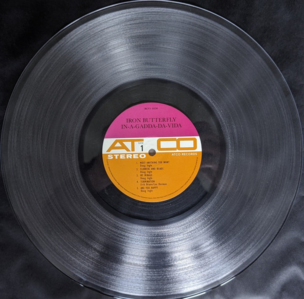 Label Disc: Iron Butterfly – In-A-Gadda-Da-Vida (Rocktober 2023 Crystal Clear Diamond LP Vinyl) Vinyl LP | Relix