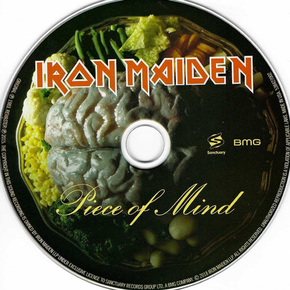 Label Disc: Iron Maiden – Piece of Mind (CD) CD | Relix