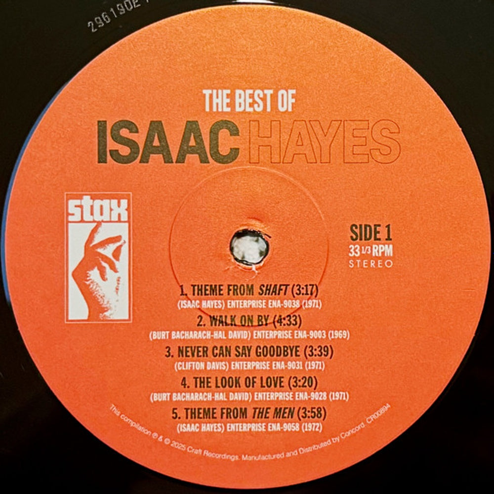 Label Disc: Isaac Hayes – The Best Of (Remastered 2025) - Vinyl LP | Relix