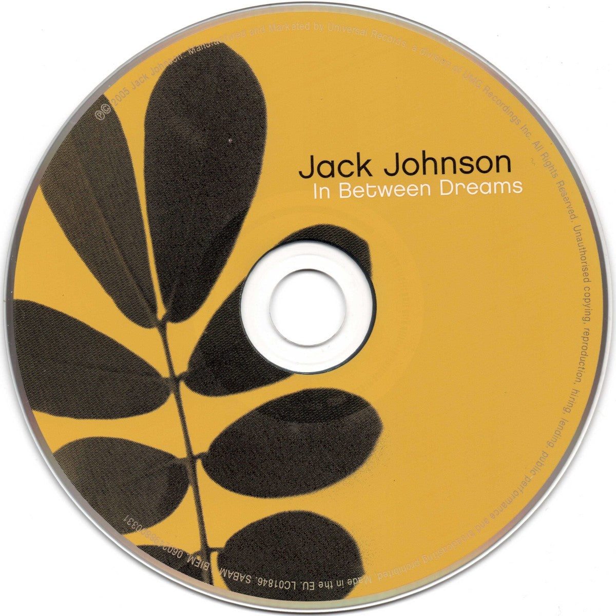 Label Disc: Jack Johnson – In Between Dreams (CD) CD | Relix
