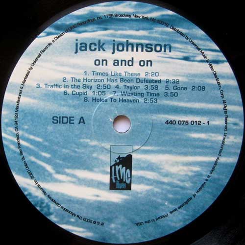 Label Disc: Jack Johnson – On and On Vinyl LP | Relix