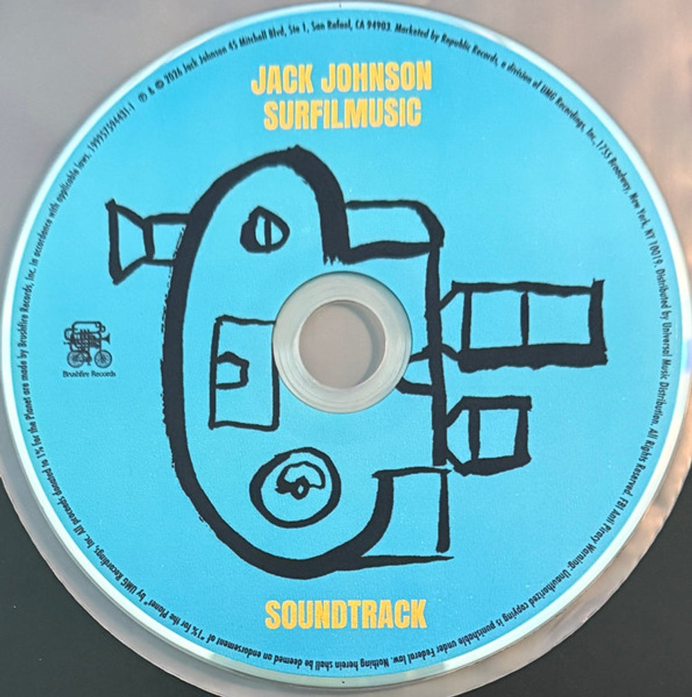 Label Disc: Jack Johnson – SURFILMUSIC (Soundtrack & 4-Tracks CD) CD | Relix