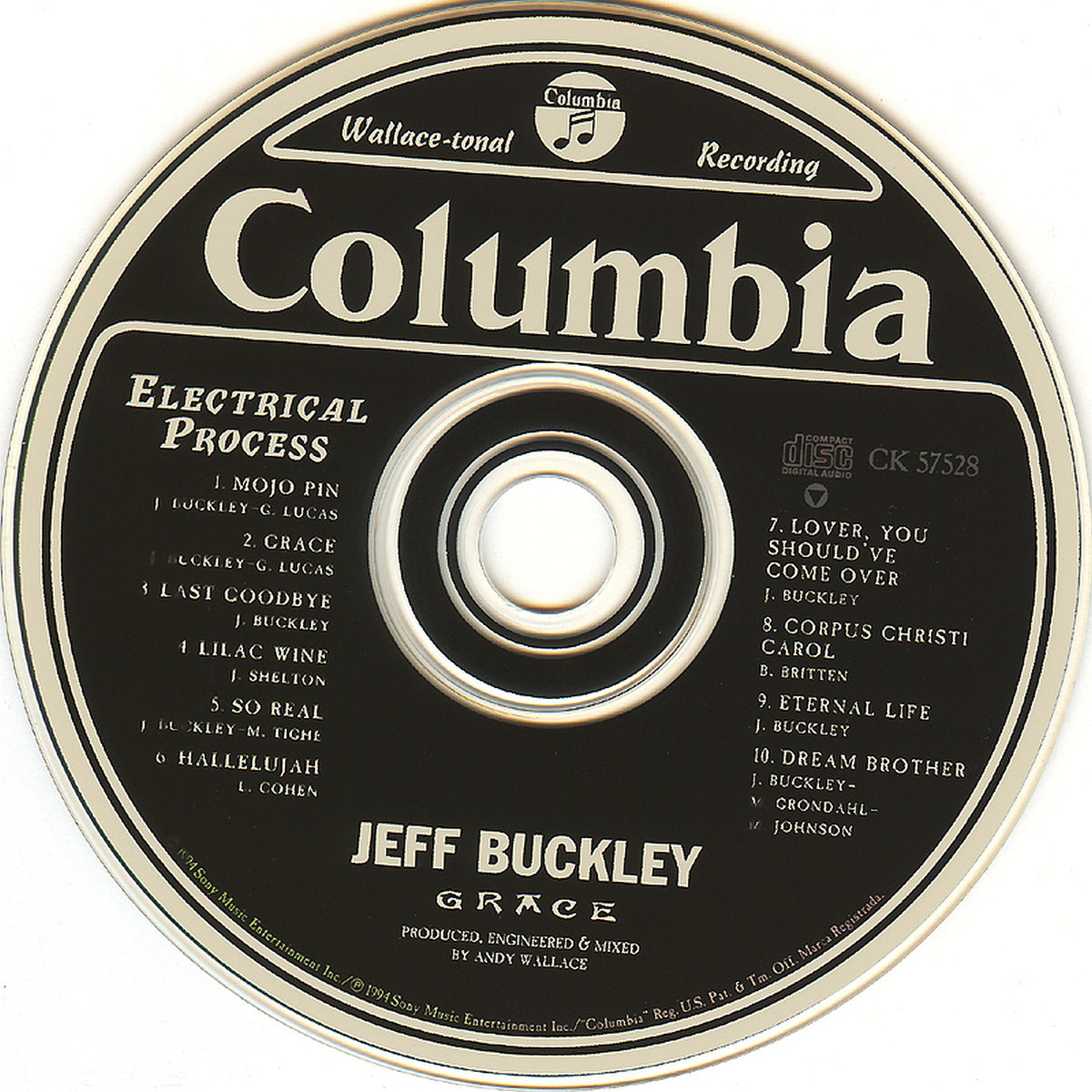 Label Disc: Jeff Buckley – Grace (CD) CD | Relix
