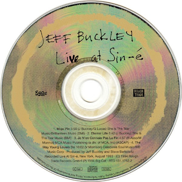 Label Disc: Jeff Buckley – Live At Sin-e CD | Relix