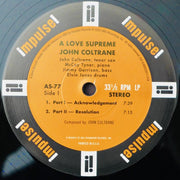 Label Disc: John Coltrane – A Love Supreme   (2020 Repress LP Vinyl) Vinyl LP | Relix