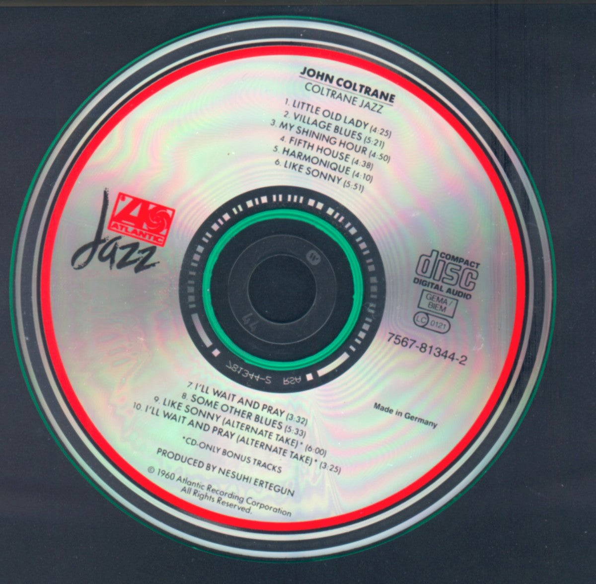 Label Disc: John Coltrane – Coltrane Jazz CD | Relix
