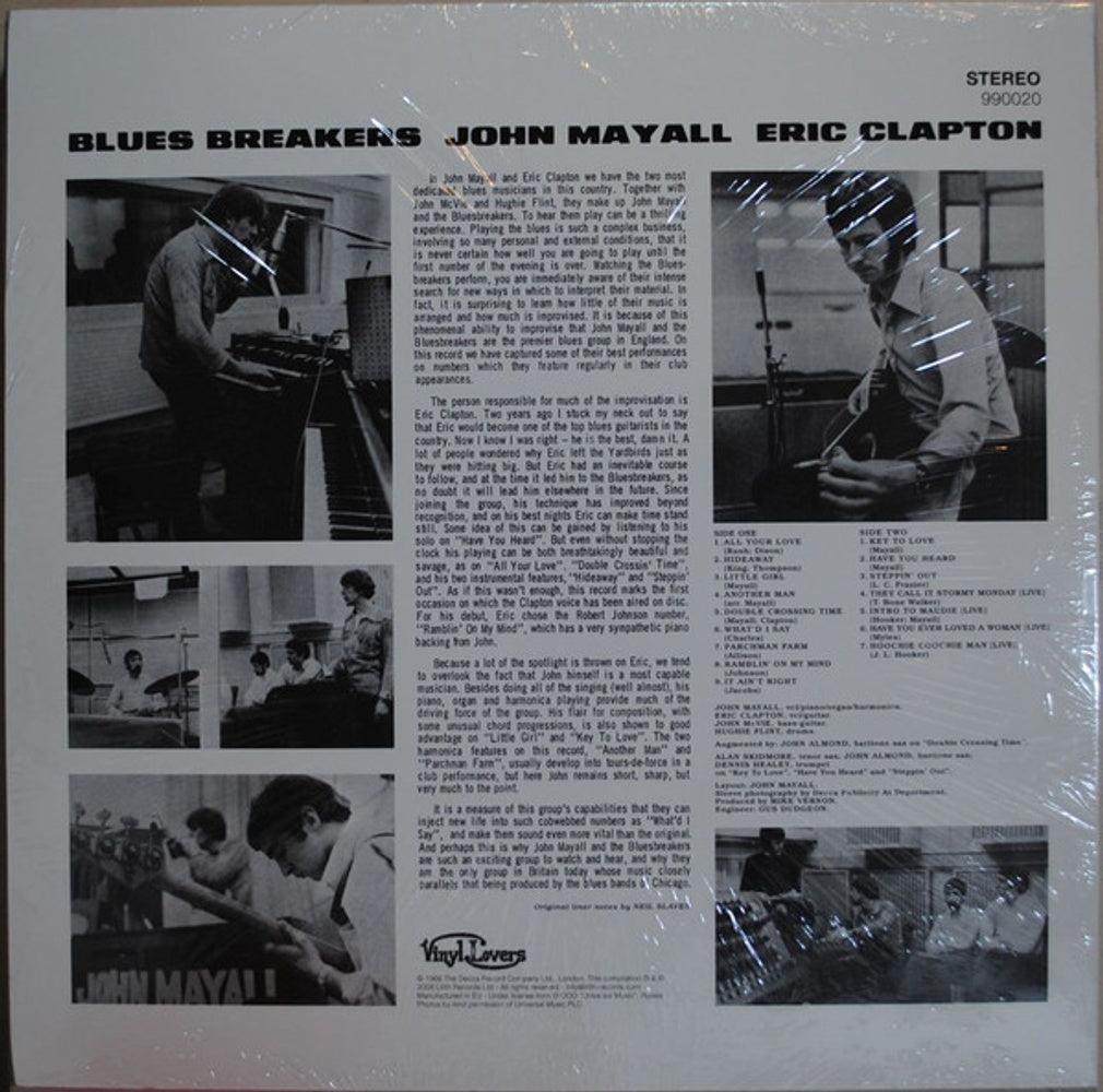 Label Disc: John Mayall & Bluesbreakers – Blues Breakers With Eric Clapton (Blue, Colored LP Vinyl) Vinyl LP | Relix